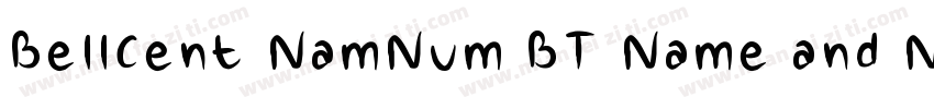BellCent NamNum BT Name and Number字体转换